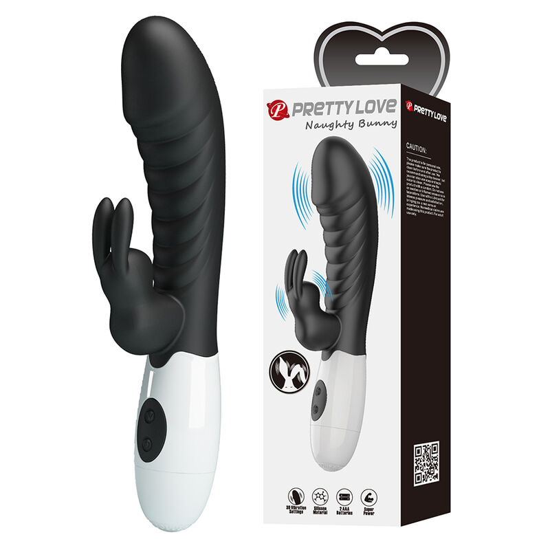 PRETTY LOVE - VIBRADOR COELHO NAUGHTY BUNNY COM 30 FUNÇÕES PRETO - Image 2