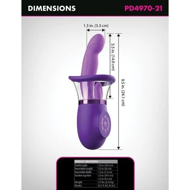 FANTASY FOR HER - VIBRADOR RABBIT PRO PLUS ULTIMATE PLEASURE ROXO 20,3 CM - Image 4