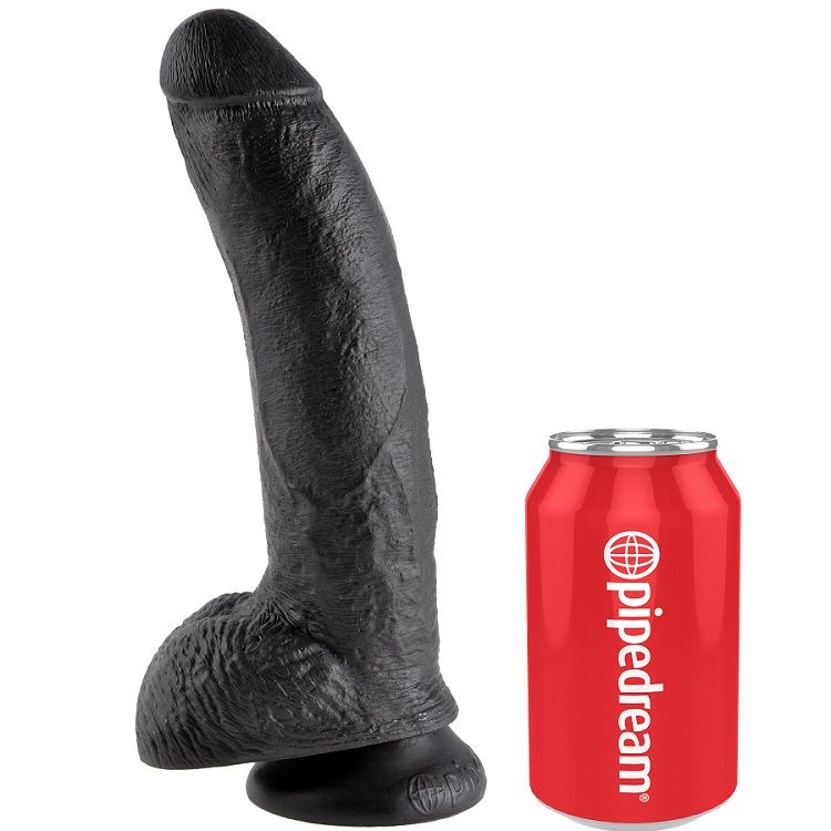 KING COCK - DILDO PRETO COM BOLAS 22.9 CM - Image 4