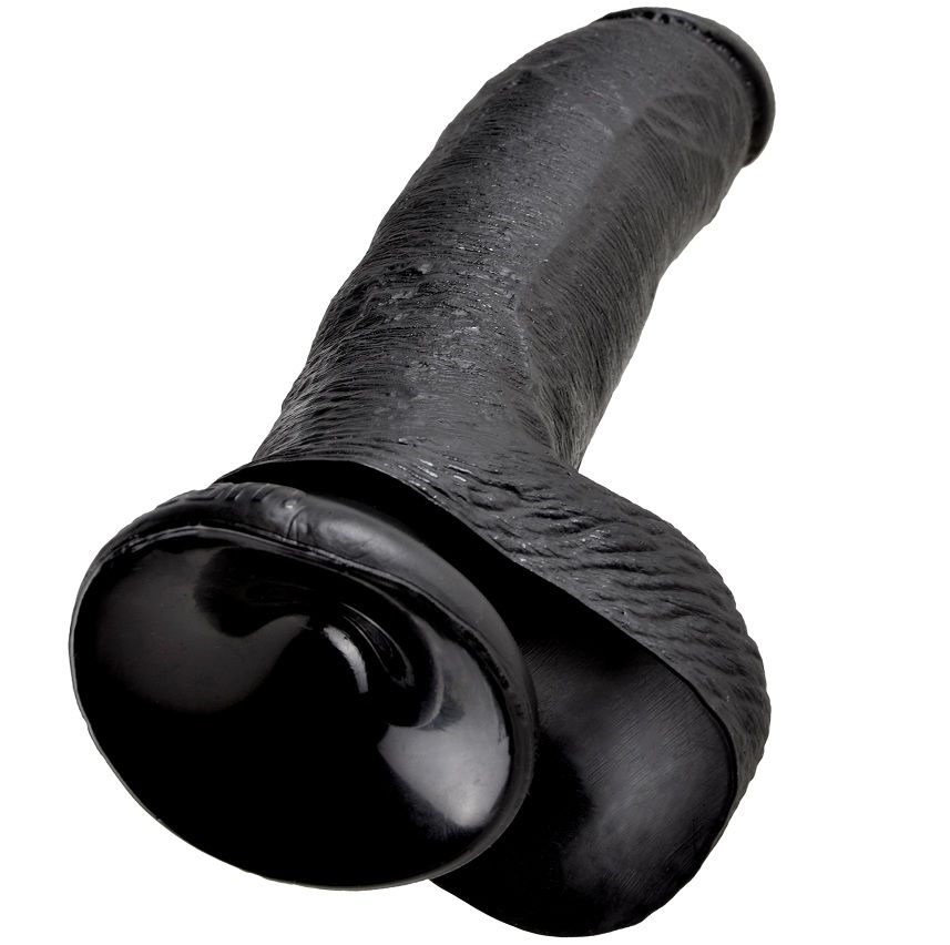 KING COCK - DILDO PRETO COM BOLAS 22.9 CM - Image 3