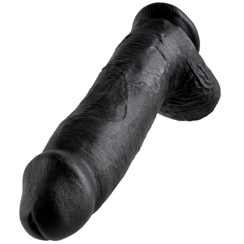 KING COCK - DILDO PRETO COM BOLAS 30.48 CM - Image 2
