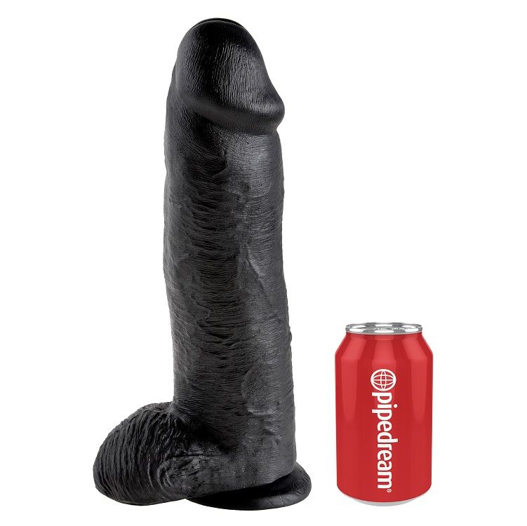 KING COCK - DILDO PRETO COM BOLAS 30.48 CM - Image 4