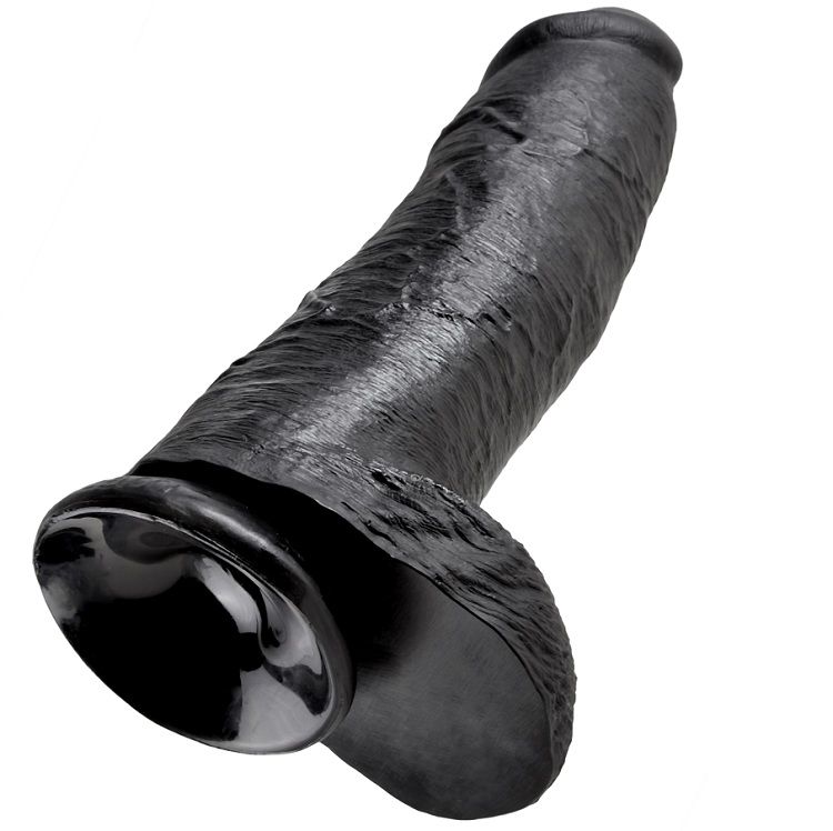 KING COCK - DILDO PRETO COM BOLAS 30.48 CM - Image 3