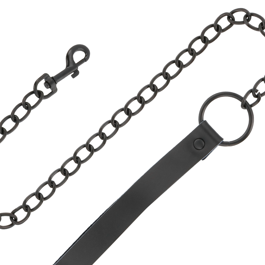 DARKNESS - BLACK NECKLACE WITH CHAIN - Image 4