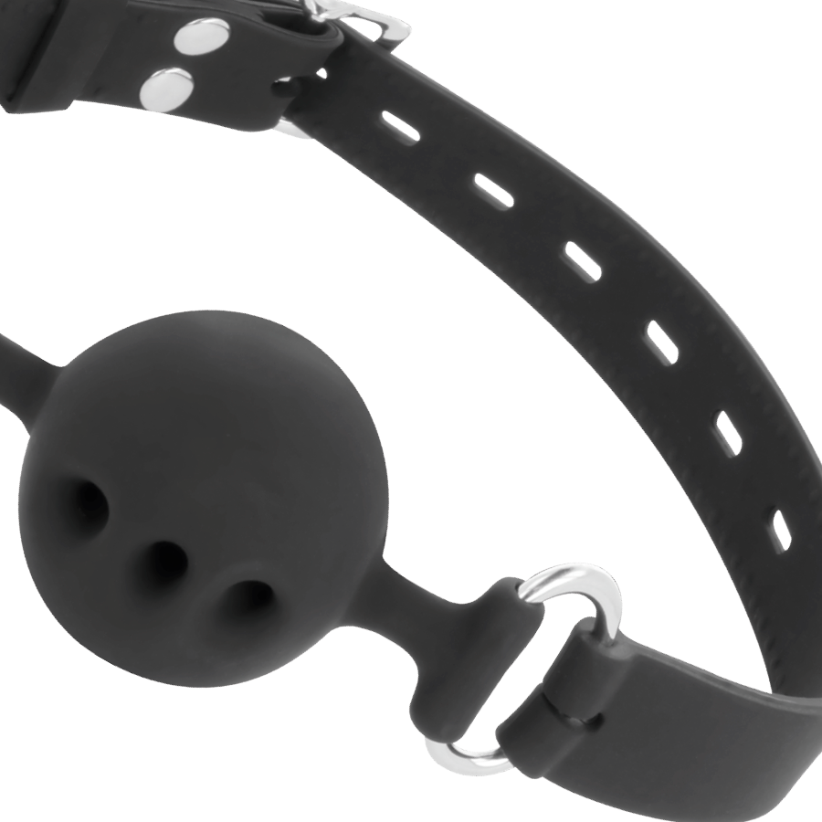 DARKNESS - BLACK BREATHABLE SILICONE GAG - Image 3
