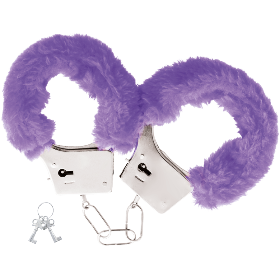 DARKNESS - LILAC LINED METAL HANDCUFFS - Image 2