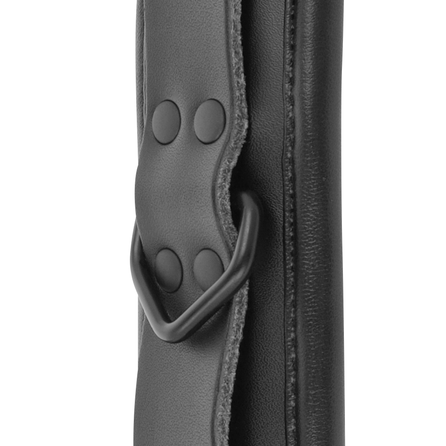 DARKNESS - ADJUSTABLE ANKLE HANDCUFFS BLACK LEATHER - Image 4