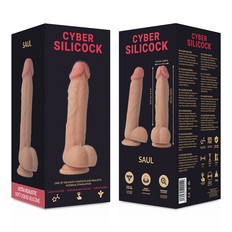 CYBER SILICOCK - SAUL ULTRA REALISTIC SOFT LIQUID SILICONE 21 CM -O- 4.2 CM - Image 6