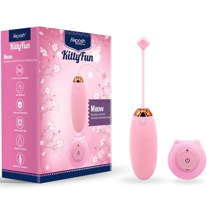 ARMONY - KITTY FUN EGG VIBRADOR CONTROLE REMOTO 10 VIBRAÇÕES ROSA - Image 5