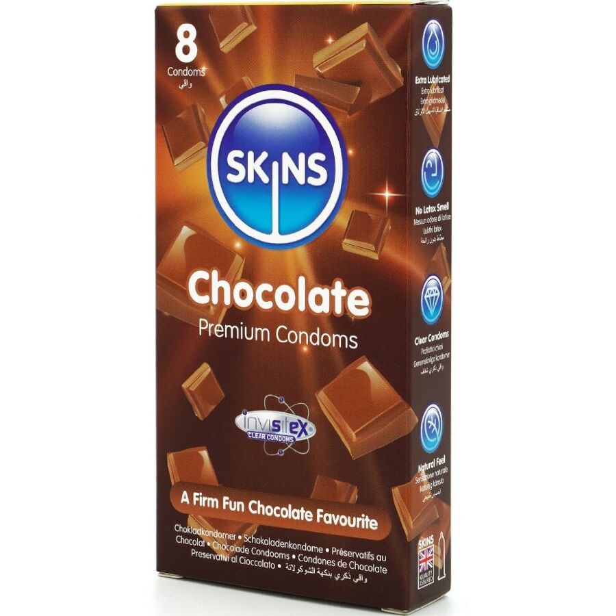 SKINS - PRESERVATIVOS CHOCOLATE PREMIUM PACOTE 8 - Image 2