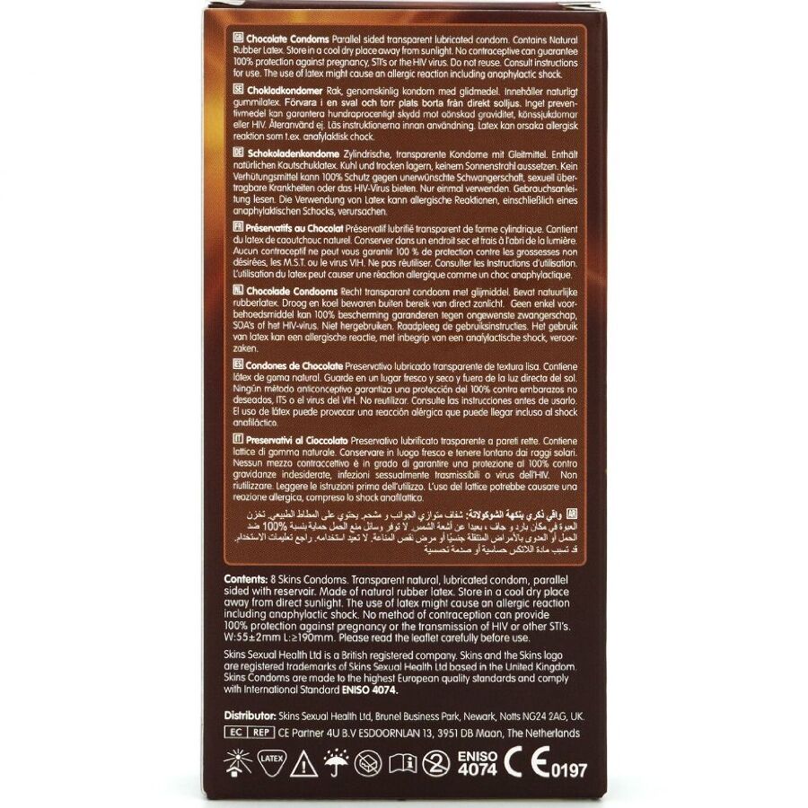 SKINS - PRESERVATIVOS CHOCOLATE PREMIUM PACOTE 8 - Image 4