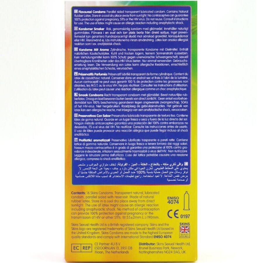 SKINS - PRESERVATIVOS PREMIUM MULTI SABORES PACOTE COM 16 - Image 4