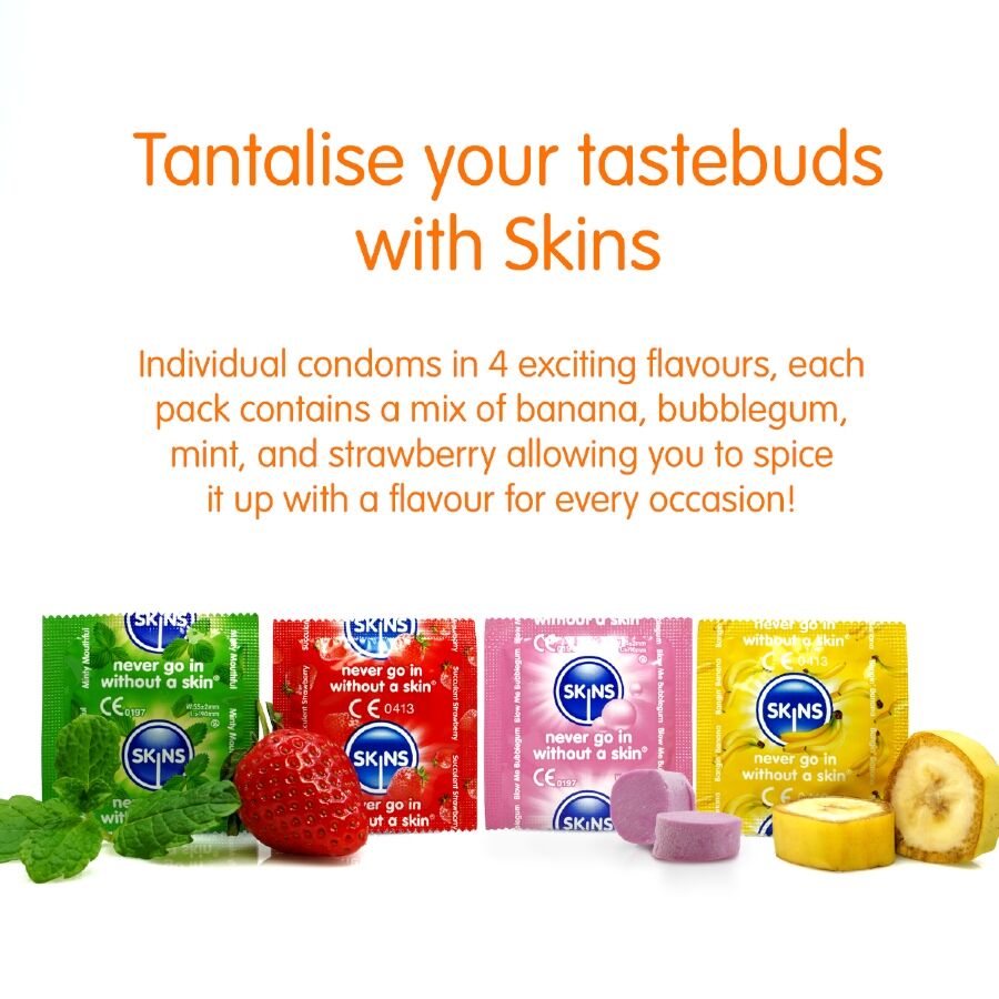 SKINS - PRESERVATIVOS PREMIUM MULTI SABORES PACOTE COM 16 - Image 3