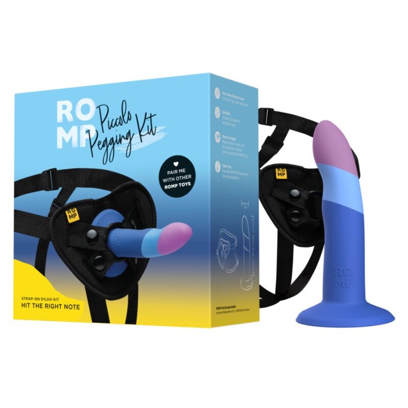 ROMP - PICCOLO DILDO DE SILICONE COM VENTOSA TRICOLORIDA 14 CM - Image 5