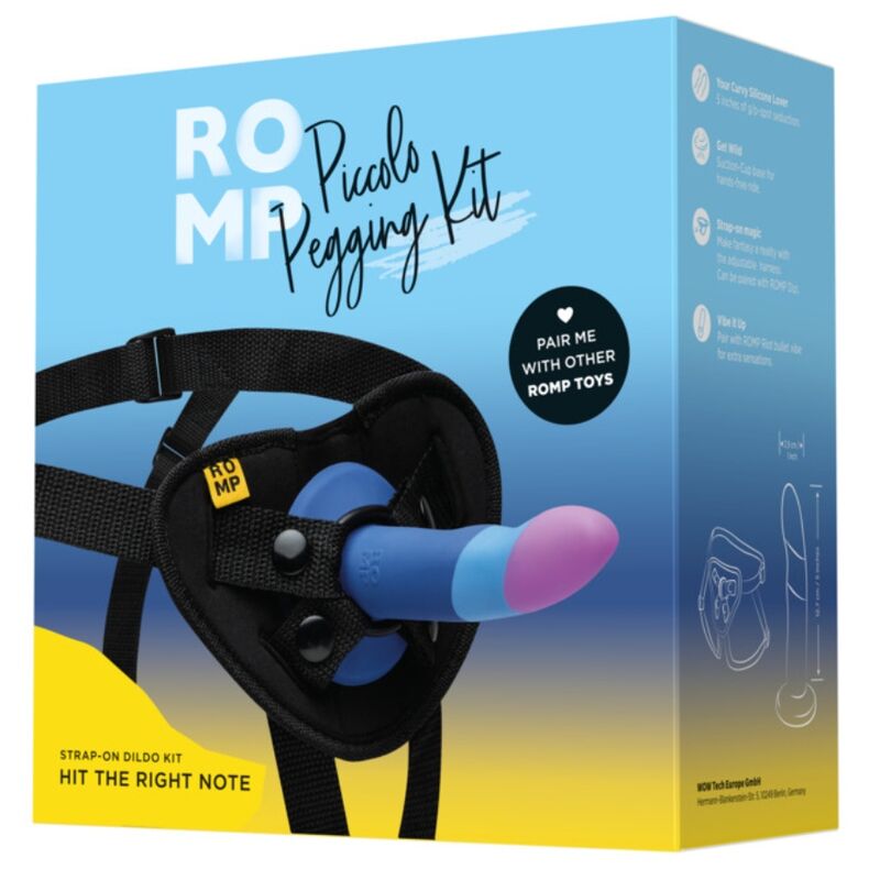 ROMP - PICCOLO DILDO DE SILICONE COM VENTOSA TRICOLORIDA 14 CM - Image 6