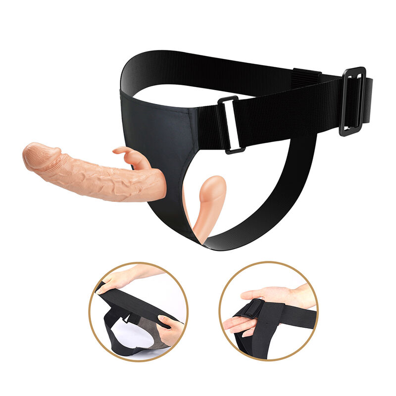 BAILE - CHARLOTTE HOLLOW DUPLA PENETRAÇÃO STRAP-ON CARNE - Image 3