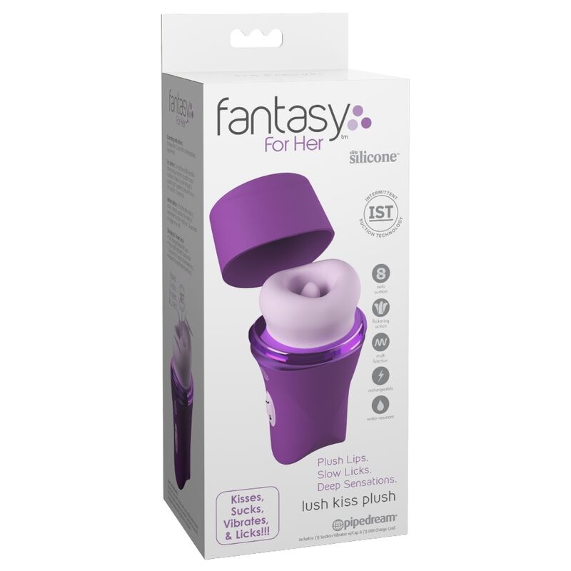FANTASY FOR HER - LUSH KISS PLUSH PURPLE SUCTION & LICKING CLITORIAL TIMULATOR - Image 6