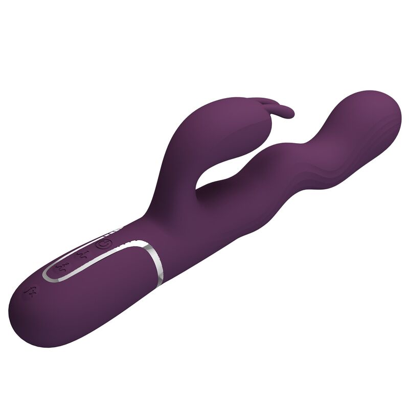 PRETTY LOVE - VIBRADOR LOURSEN RABBIT COM MOVIMENTO DE IMPULSO E 7 VIBRAÇÕES, RECARREGÁVEL VIA USB, ROXO - Image 6