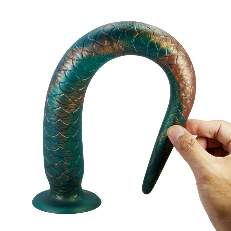 POWER MONSTERS - WILDWYRM TAIL BICOLOR FANTASY SILICONE DILDO 47 CM Ø 4 CM - Image 3