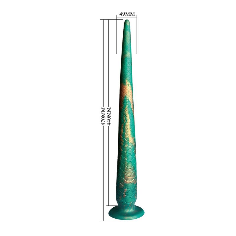 POWER MONSTERS - WILDWYRM TAIL BICOLOR FANTASY SILICONE DILDO 47 CM Ø 4 CM - Image 6
