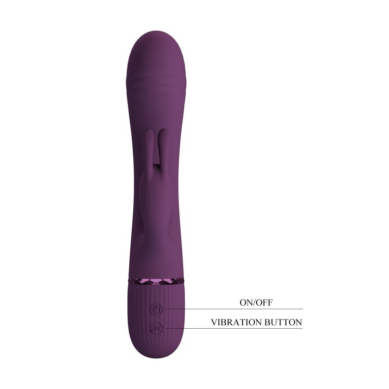 PRETTY LOVE - VIBRADOR COELHO RECARREGÁVEL ROCCO COM 10 FUNÇÕES - ROXO - Image 2