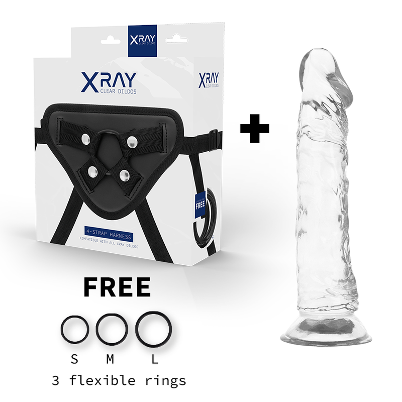 X RAY - ARNÊS + DILDO TRANSPARENTE 21 CM -O- 4 CM - Image 2