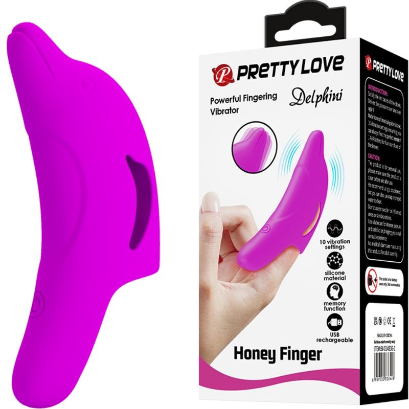 PRETTY LOVE - ESTIMULADOR DE DEDO ROXO DELPHINI PODEROSO - Image 2