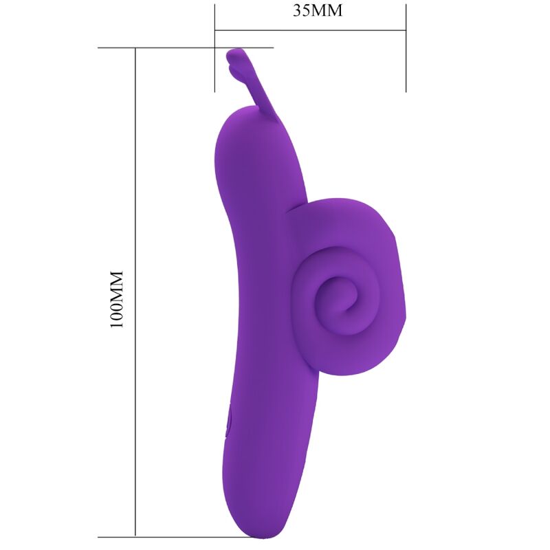 PRETTY LOVE - SNAIL ESTIMULADOR DE DEDO ROXO PODEROSO - Image 5