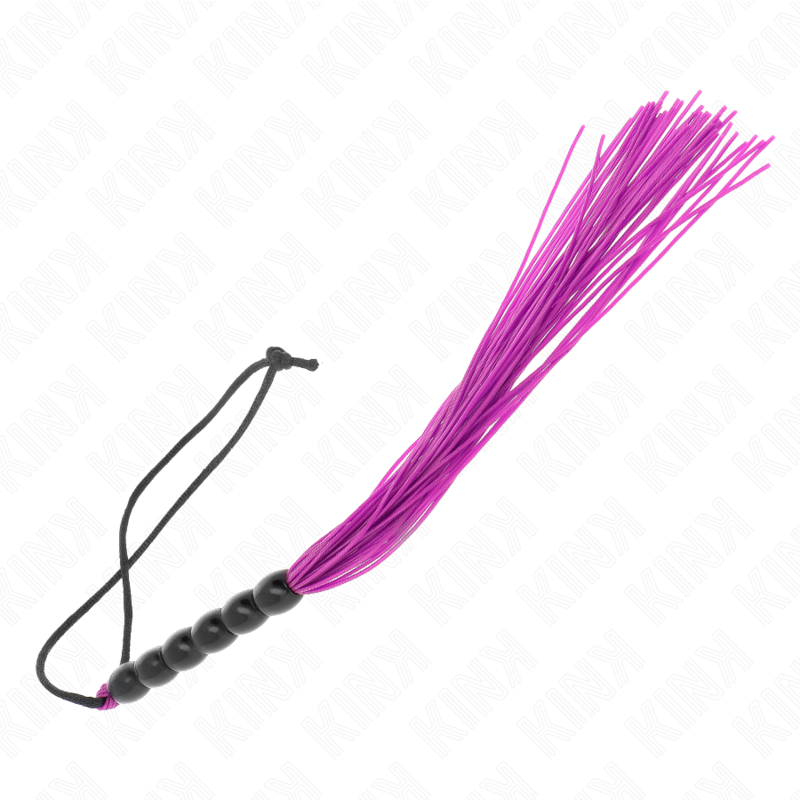 KINK - MINI CHICOTE DE SILICONE COM 6 CONTAS ROXAS 26 CM - Image 5