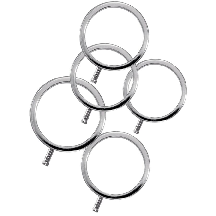 ELECTRASTIM - ANÉIS DE METAL ELECTRARINGS PACOTE COM 5