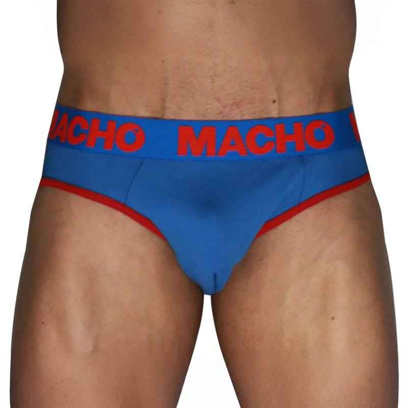 MACHO - MCH005 SLIP CLÁSSICO AZUL + VERMELHO M - Image 2