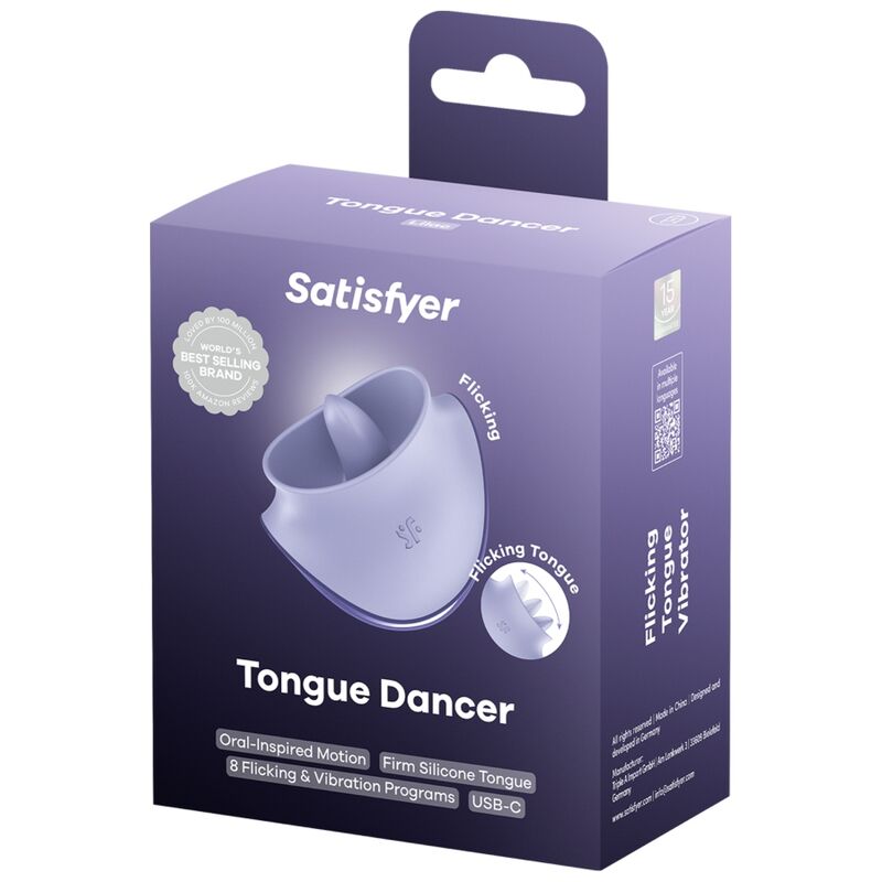 SATISFYER - TONGUE DANCER ESTIMULADOR CLITORIANO COM VIBRAÇÃO E PULSAÇÕES LILÁS - Image 5