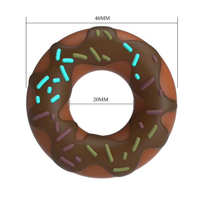 PRETTY LOVE - ANEL DE PÊNIS SUPER DONUT MARROM - Image 6