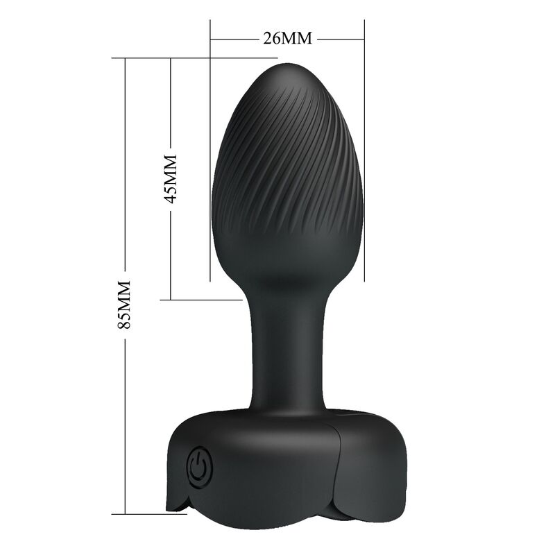 PRETTY LOVE - PLUG ANAL VIBRATÓRIO RECARREGÁVEL COM 10 MODOS - PRETO - Image 4