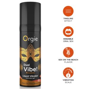 ORGIE - DUPLA VIBRAÇÃO! VIBRADOR LÍQUIDO BEIJÁVEL SEX ON THE BEACH 15 ML