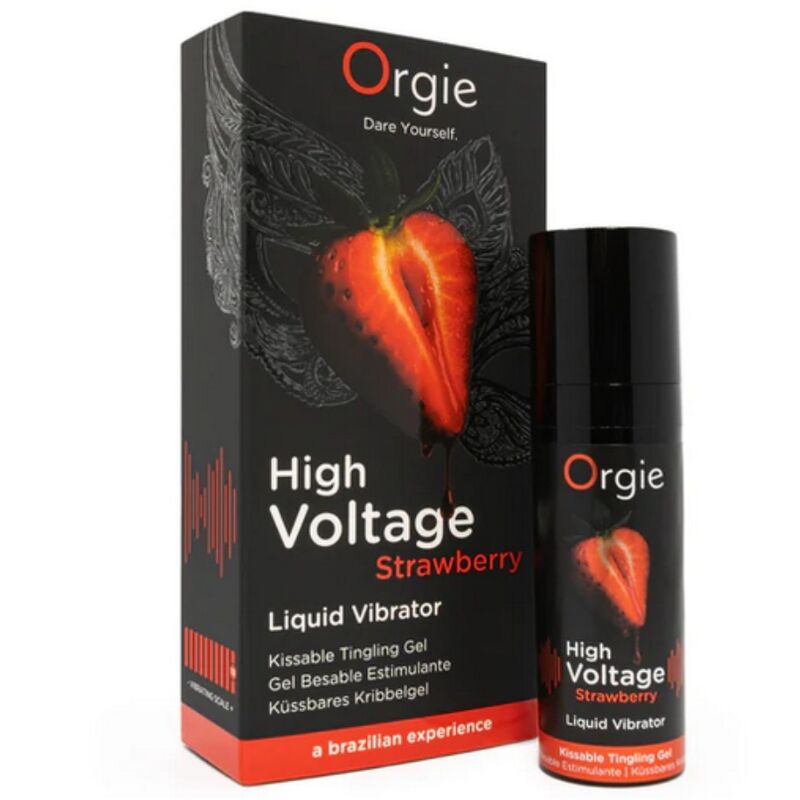 ORGIE - VIBRADOR LÍQUIDO DE MORANGO DE ALTA VOLTAGEM, EXTRA FORTE E BEIJÁVEL, 15 ML - Image 2