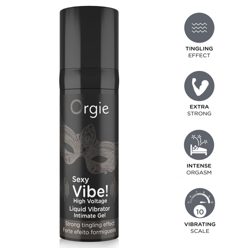 ORGIE - VIBRAÇÃO SEXY! VIBRADOR LÍQUIDO EXTRA FORTE DE ALTA VOLTAGEM 15 ML