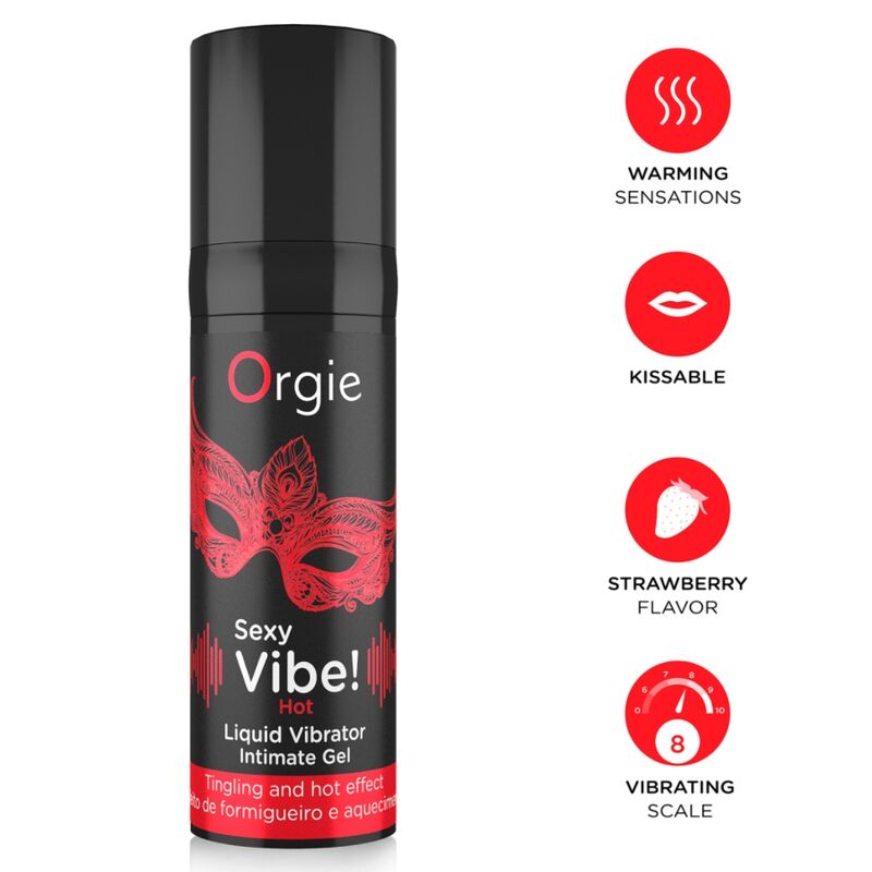 ORGIE - VIBRAÇÃO SEXY! VIBRADOR LÍQUIDO QUENTE E AQUECEDOR 15 ML