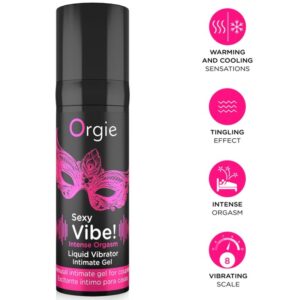 ORGIE - VIBRAÇÃO SEXY! ORGASMO INTENSO, MÚLTIPLAS SENSAÇÕES, GEL ÍNTIMO 15 ML