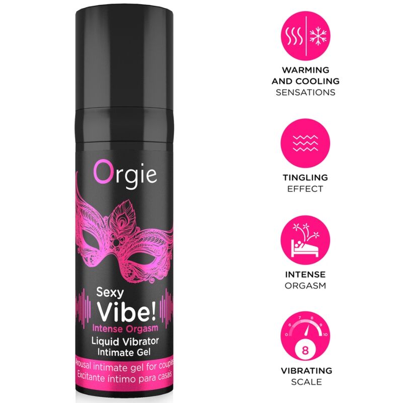 ORGIE - VIBRAÇÃO SEXY! ORGASMO INTENSO, MÚLTIPLAS SENSAÇÕES, GEL ÍNTIMO 15 ML