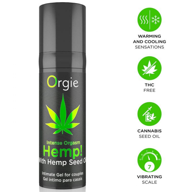 ORGIE - CÂNHAMO! ORGASMO INTENSO MÚLTIPLAS SENSAÇÕES GEL ÍNTIMO 15 ML