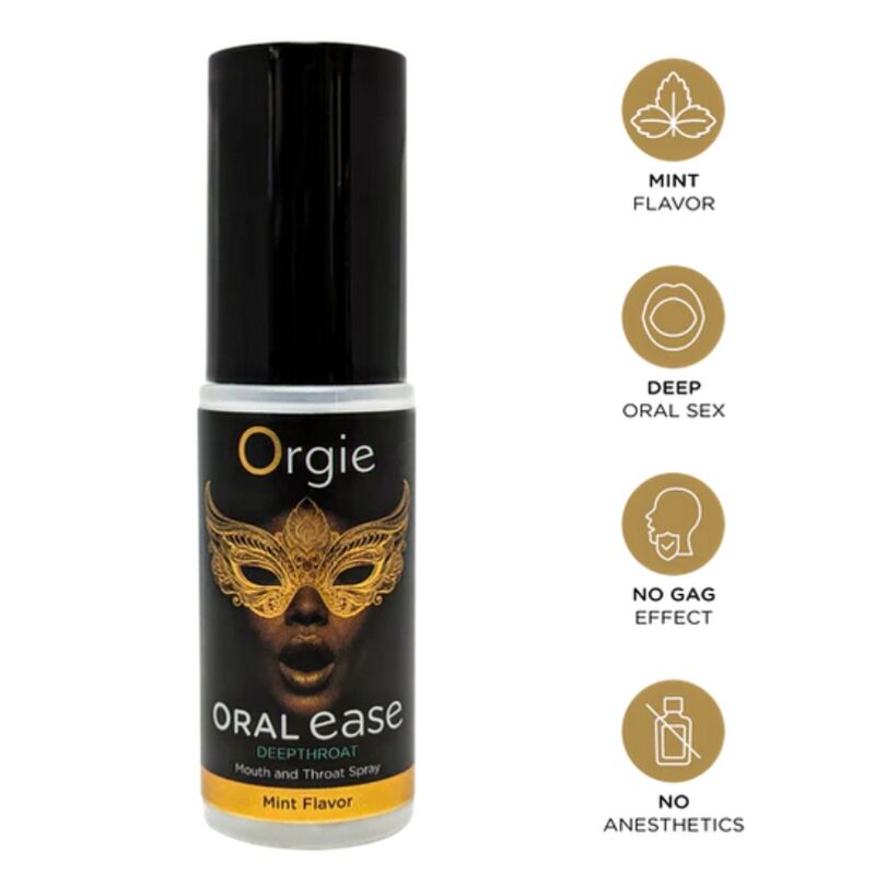 ORGIE - SPRAY PARA BOCA E GARGANTA ORAL EASE, SABOR MENTA, 50 ML