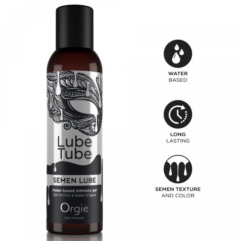 ORGIE - LUBRIFICANTE PARA SÊMEN EM TUBO, GEL ÍNTIMO À BASE DE ÁGUA, 150 ML