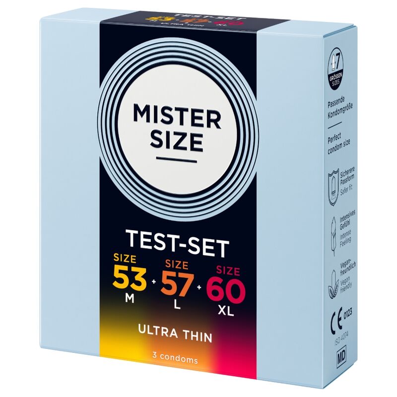 MISTER SIZE - PACOTE DE AMOSTRA DE PRESERVATIVOS TAMANHO 53-57-60 MM (3 UNIDADES) - Image 2