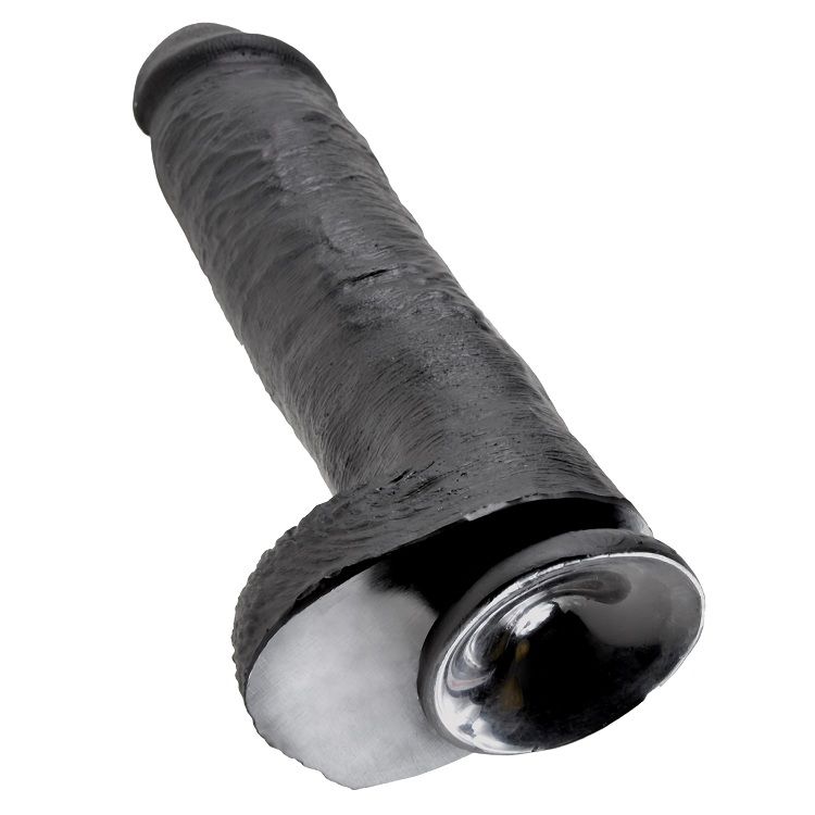 KING COCK - DILDO PRETO COM BOLAS 28 CM - Image 3