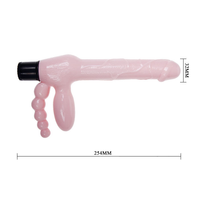 BAILE - ARNÊS SEM CORDA TPR COM VIBRAO E ESTIMULAO ANAL 25.4 CM - Image 6