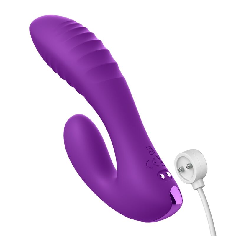 FANTASY FOR HER - VIBRADOR SECRET LOVER DE PONTOS DUPLOS PARA CLITÓRIS, RECARREGÁVEL, ROXO - Image 2