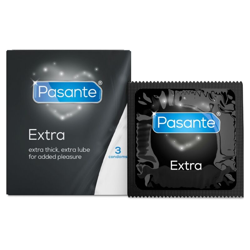 PASANTE - EXTRA PRESERVATIVOS EXTRA GROSSOS COM LUBRIFICAÇÃO ADICIONAL 3 UNIDADES - Image 3