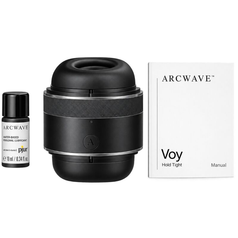 ARCWAVE - VOY STROKER MASCULINO COM 8 NÍVEIS DE PRESSÃO PRETO (LUBRIFICANTE 10 ML INCLUÍDO) - Image 2